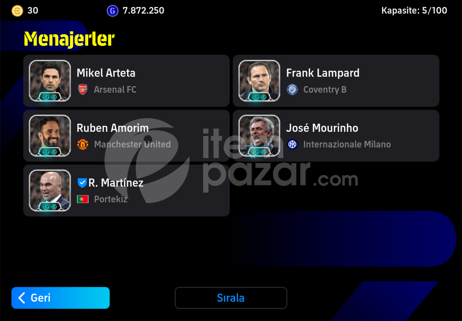 3270Kg 109 Zlatan 108 Ronaldo 107 Beckham Tek B