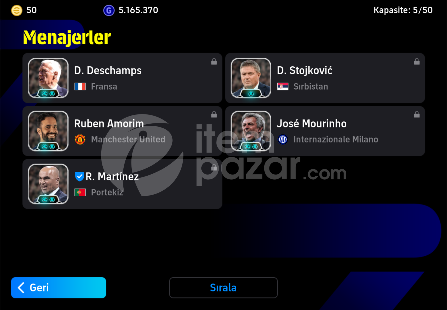 3275Kg Tek bağ 108 Rodri 108 Becnbuer 106 Nesta