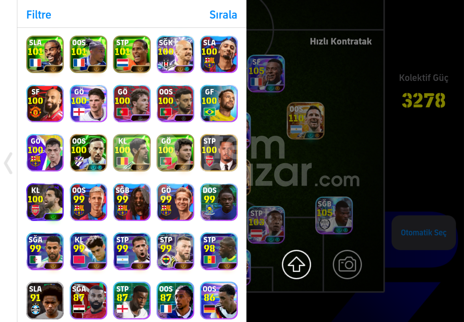 3280Kg Tek bağ 110 Messi 109 Maldini 107 Lahm!