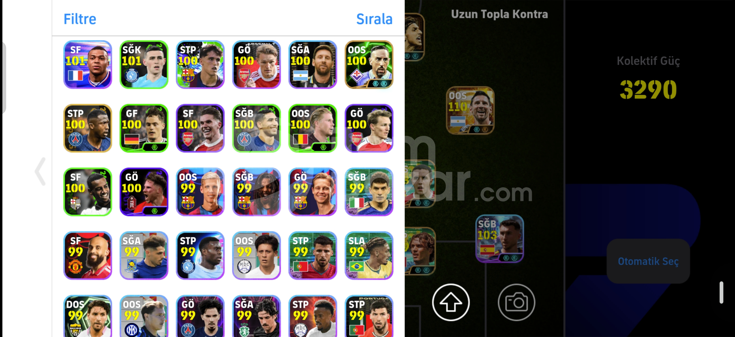 ⚡3290 KG 110 MESSİ 110 ZLATAN 109 RONALDO