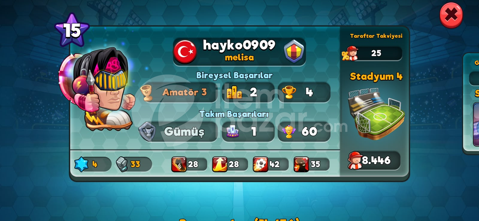 33 GÜÇ KAFA TOPU 2 BAŞLANGIÇ HESABI