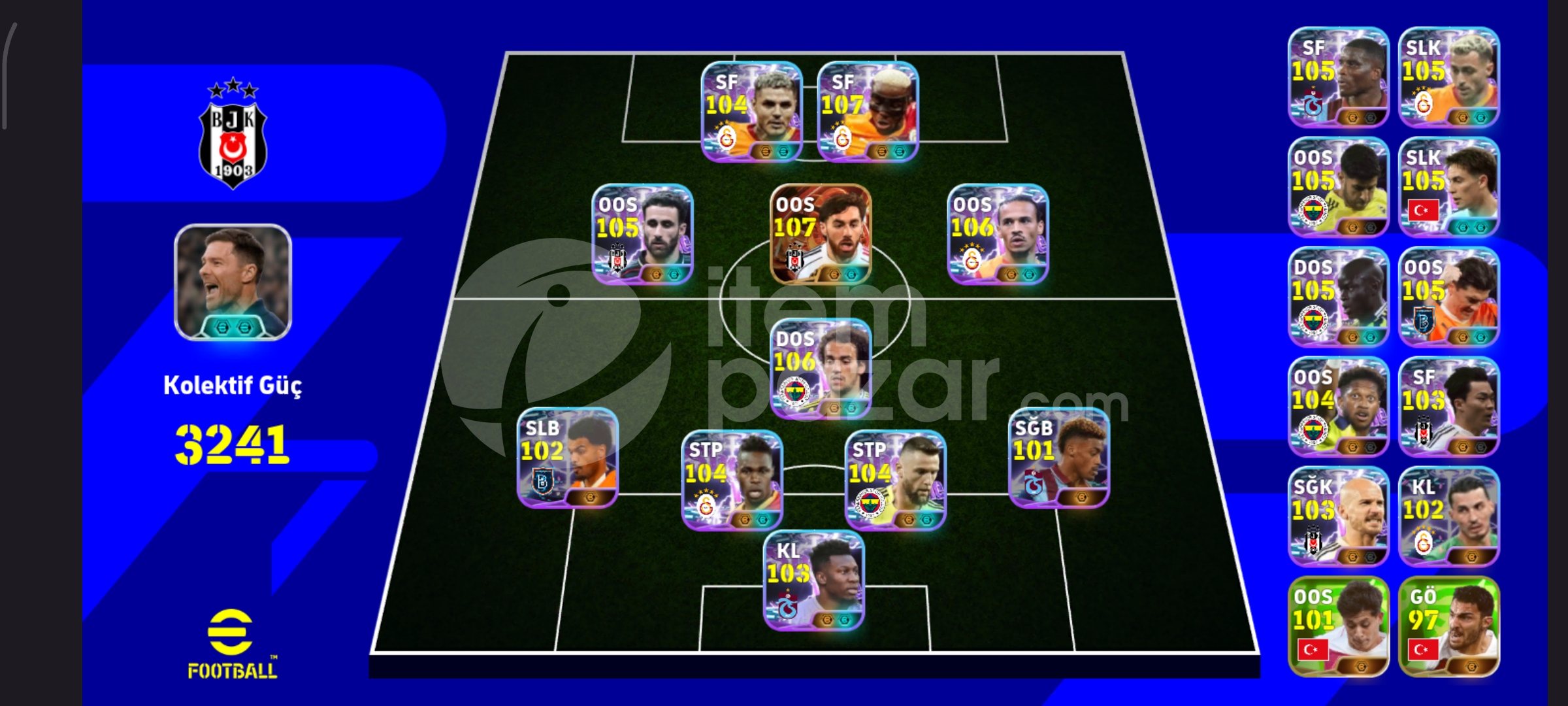 3303 Kg Süper Lig Kadrolu Efsane Hesap