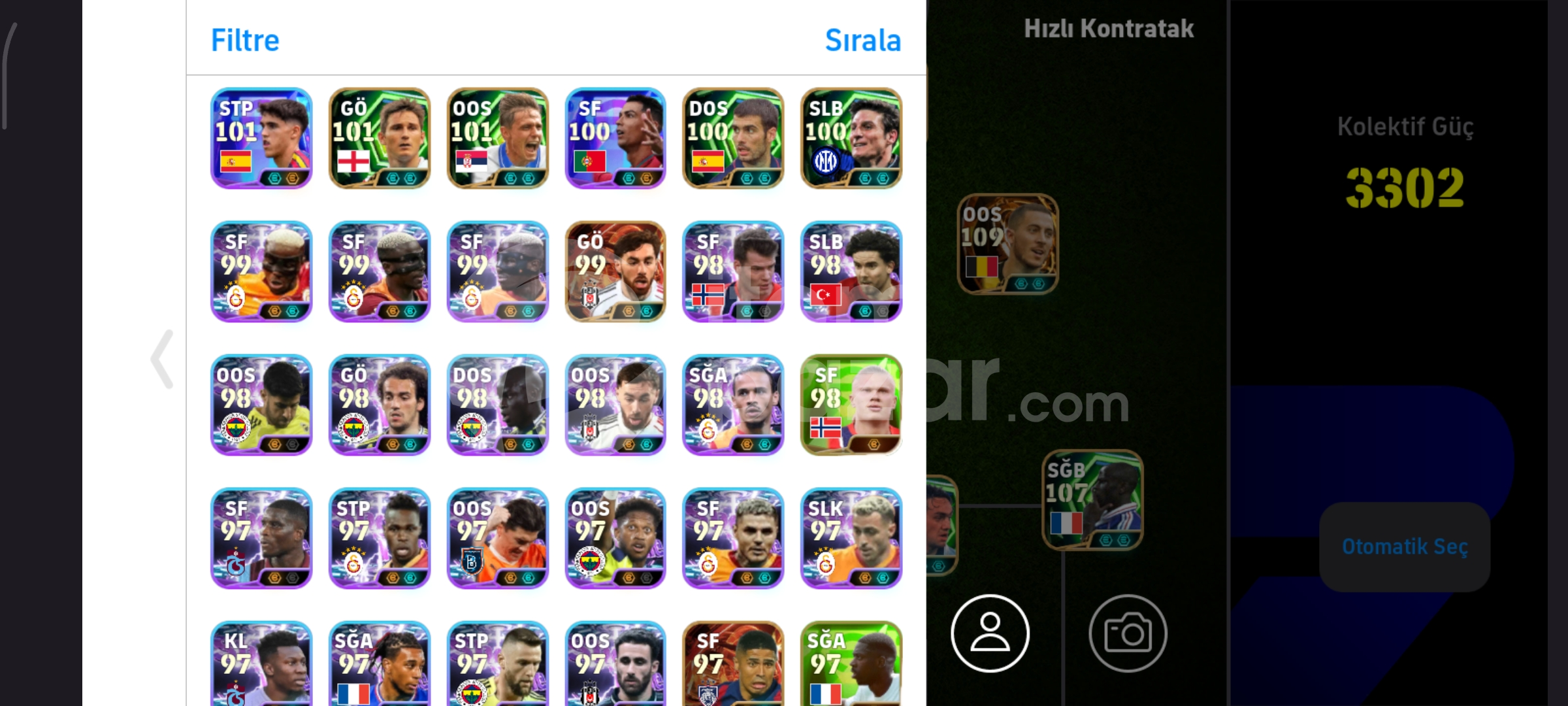 3303 Kg Süper Lig Kadrolu Efsane Hesap
