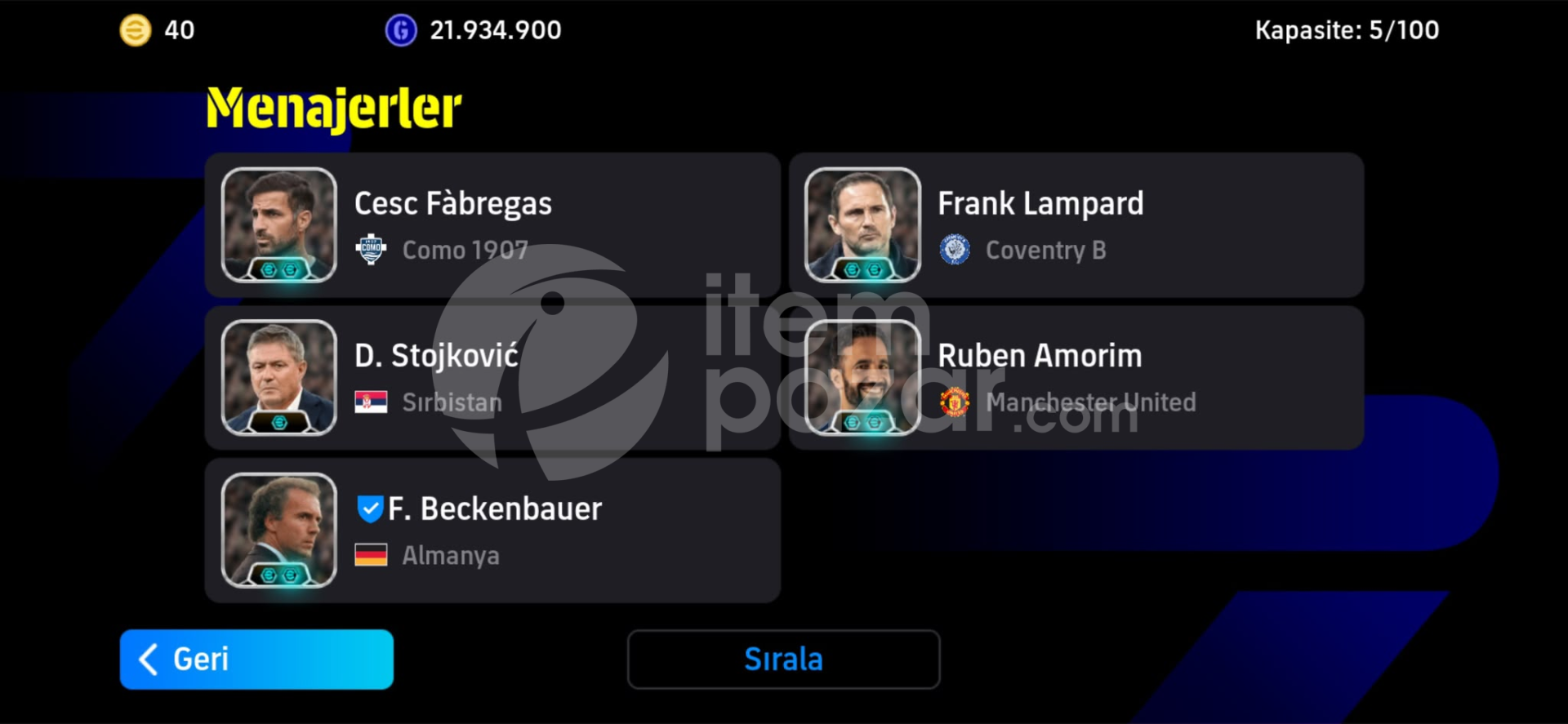 3305 KG 108 DEL PİERO FORVET HESABI EFOOTBALL