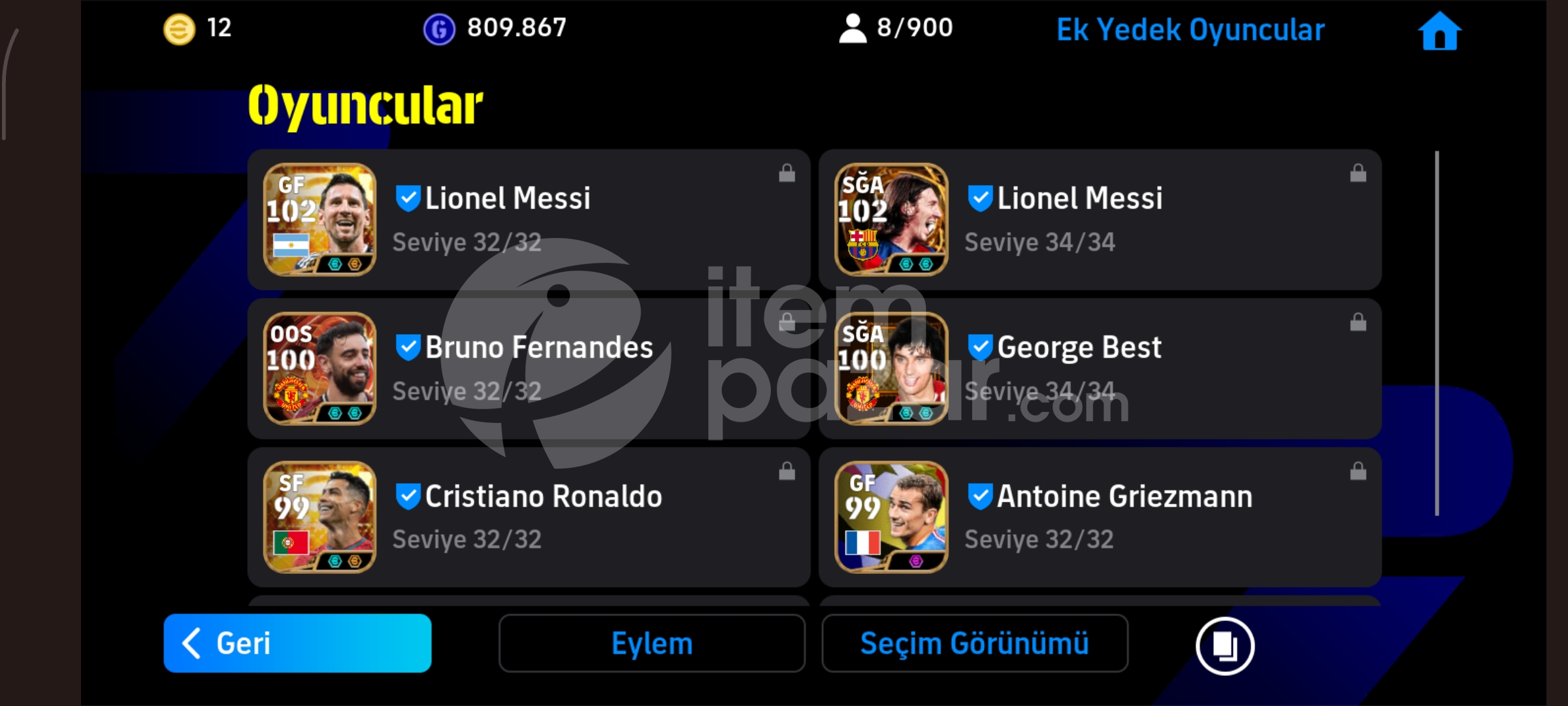 3329+ KOLLEKTİFLİ EFSANE HESAP REZERV DOLU DOLU