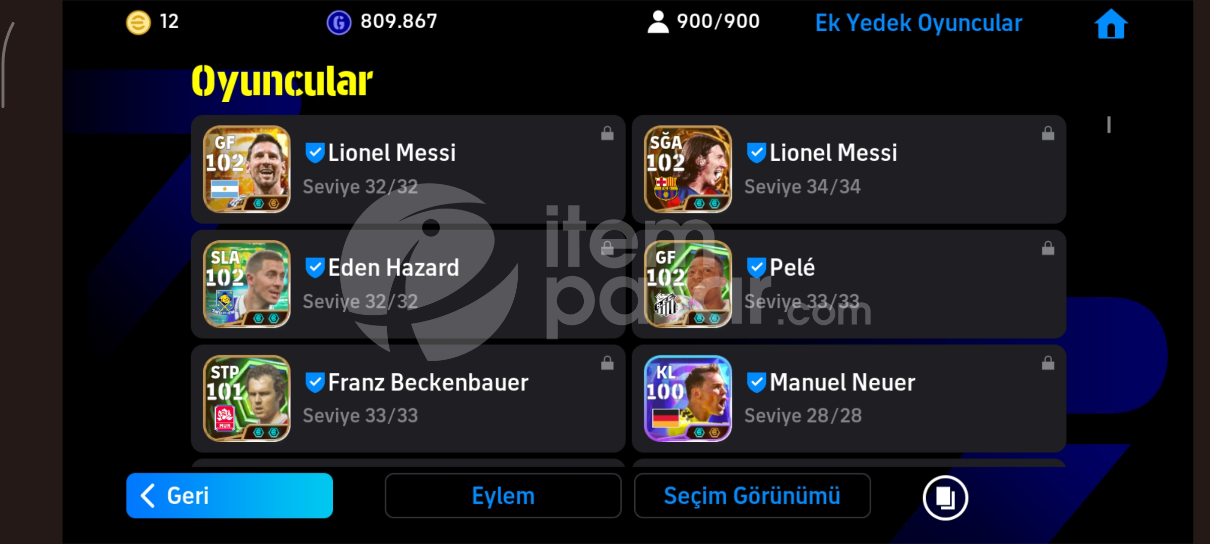 3329+ KOLLEKTİFLİ EFSANE HESAP REZERV DOLU DOLU