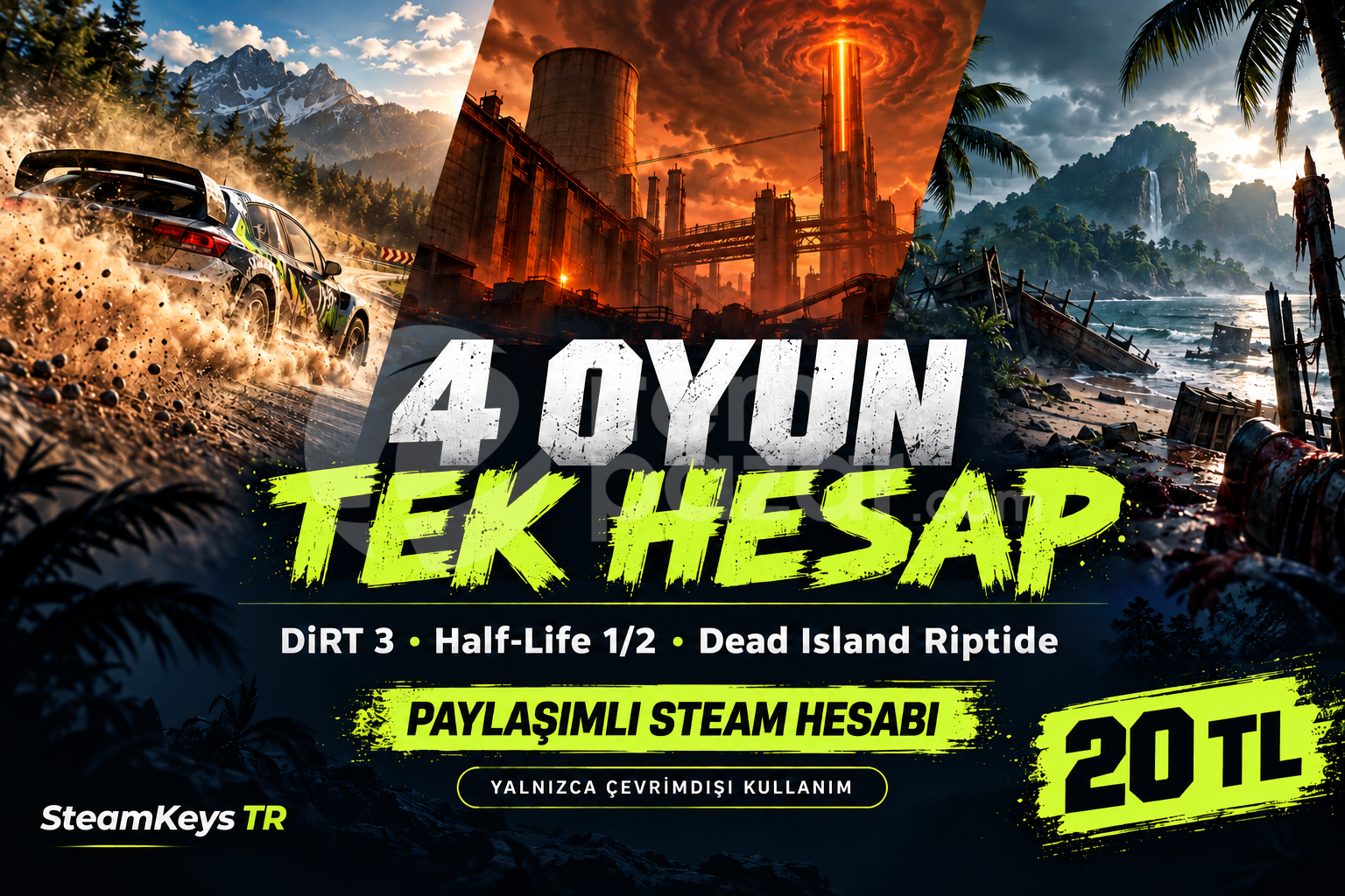 4 Oyun | Paylaşımlı Tek Hesap