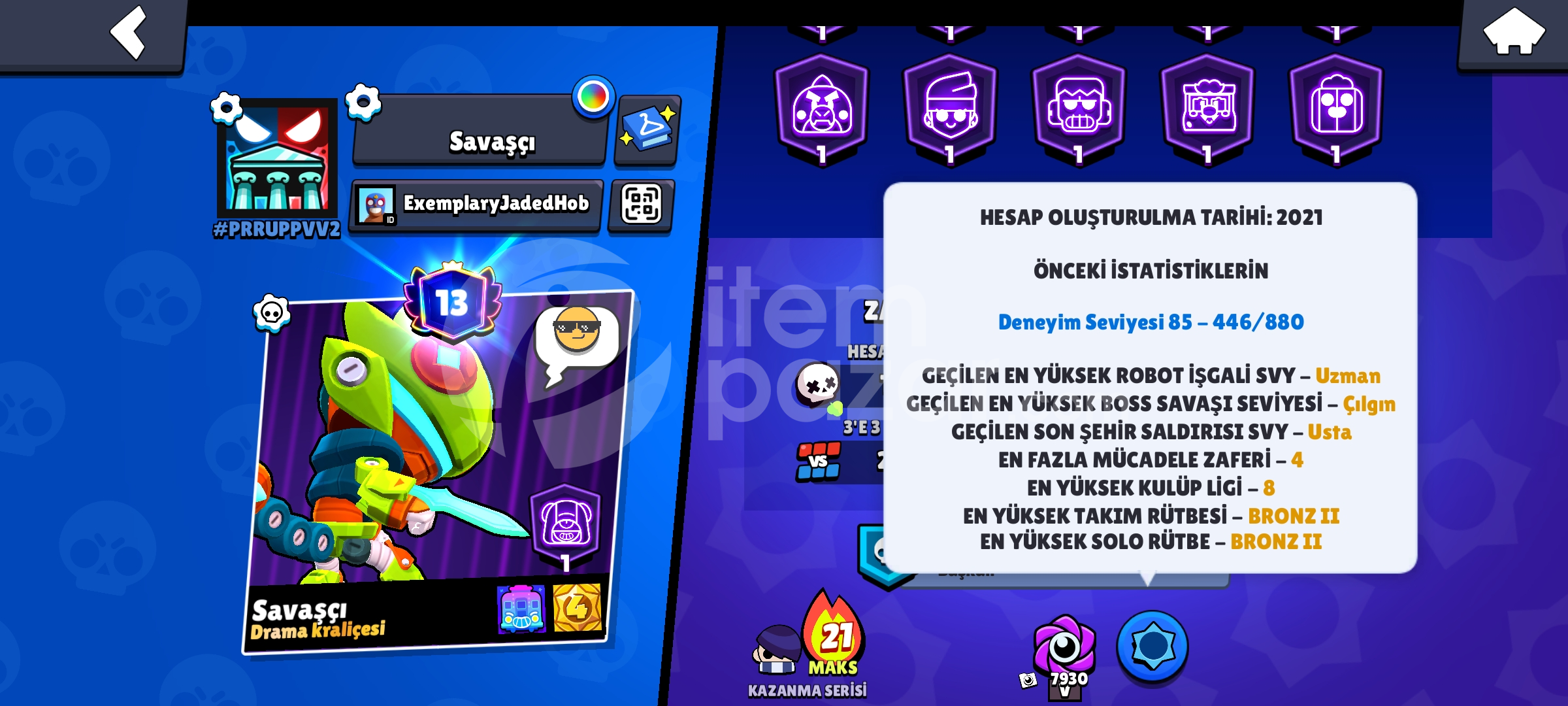 41K KUPA 93 KARAKTER 180SKIN 960 ELMAS 