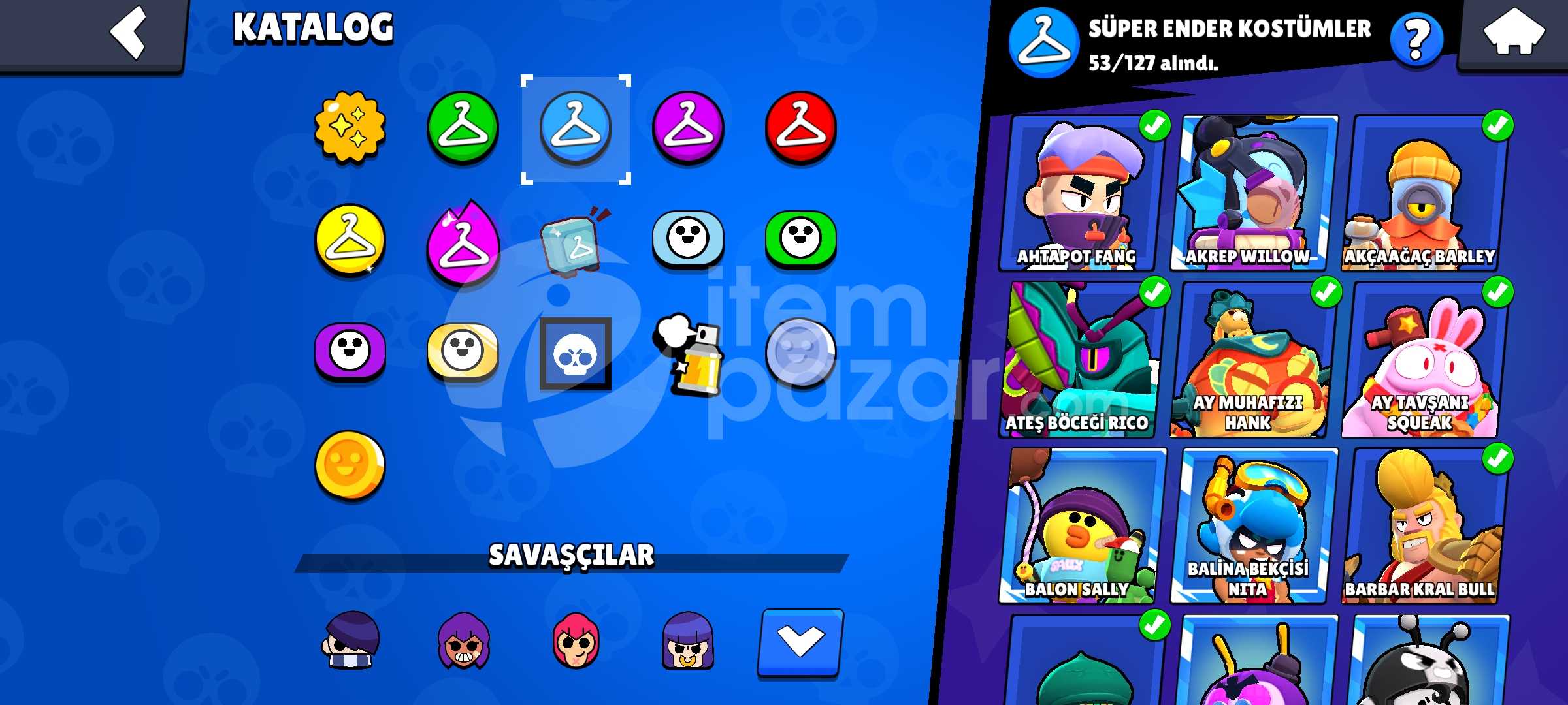 41K KUPA 93 KARAKTER 180SKIN 960 ELMAS