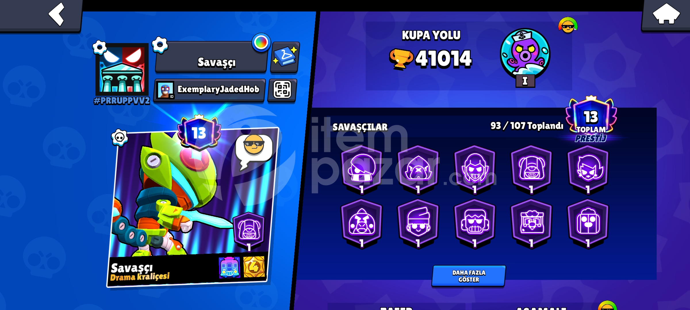 41K KUPA 93 KARAKTER 180SKIN 960 ELMAS
