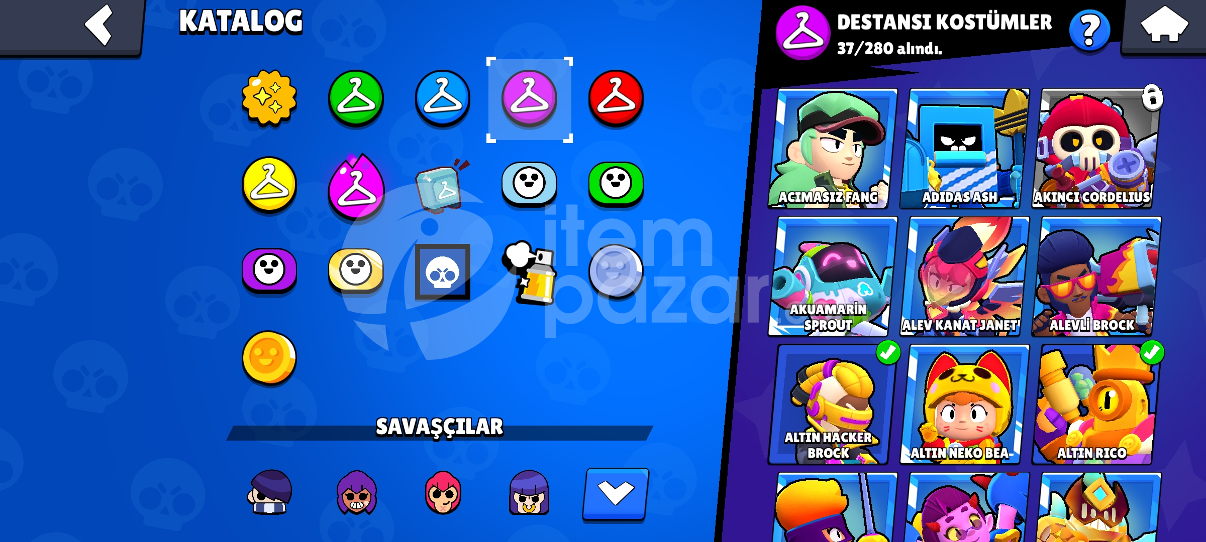 41K KUPA 93 KARAKTER 180SKIN 960 ELMAS