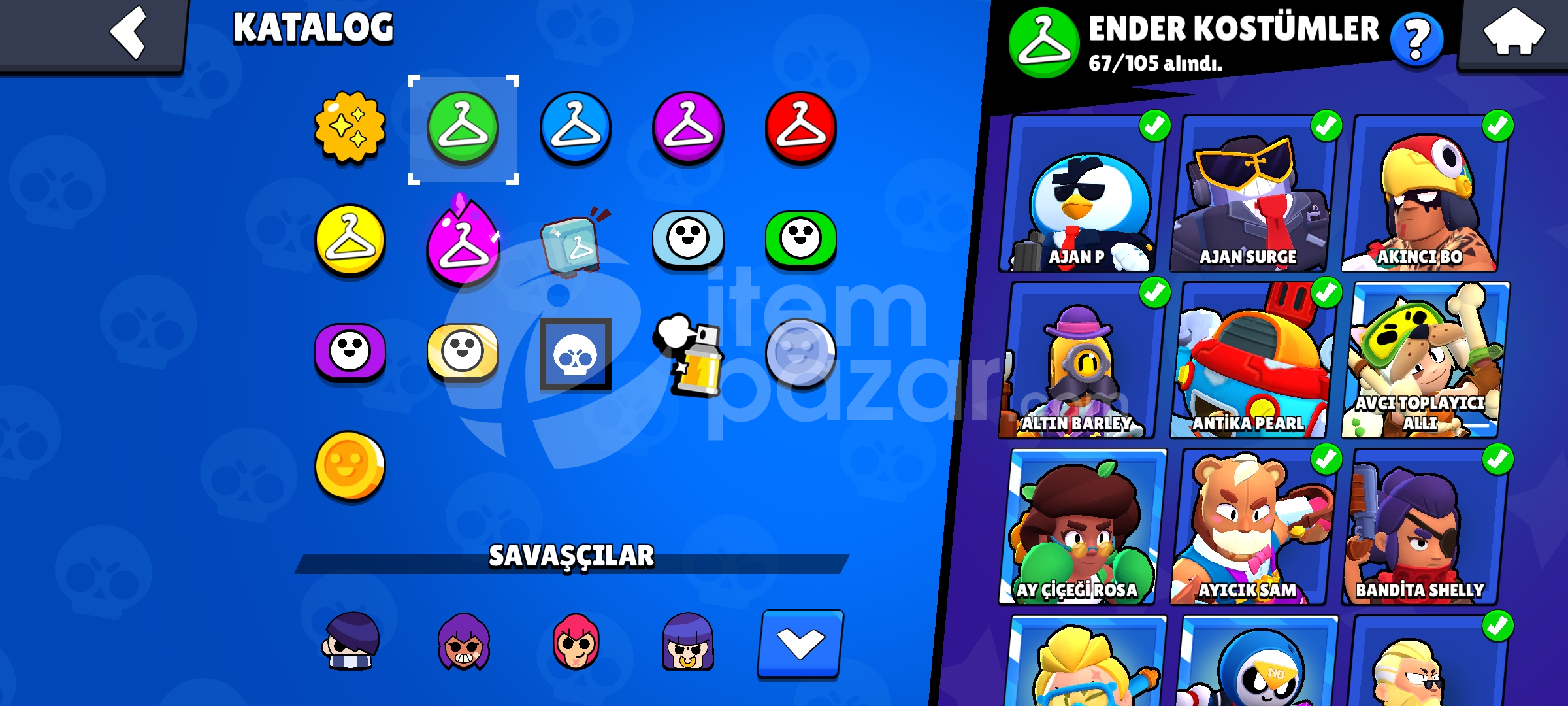 41K KUPA 93 KARAKTER 180SKIN 960 ELMAS
