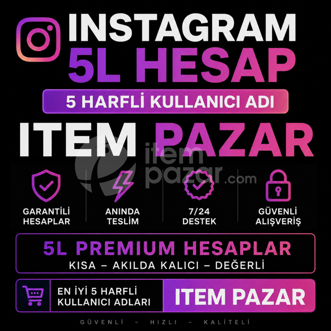 ? 5 Harfli Nadir / Premium Kullanıcı Adı |