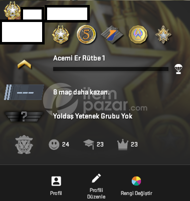 5 Madalyalı 463 Saat Oynamalı Seçkin Bansız