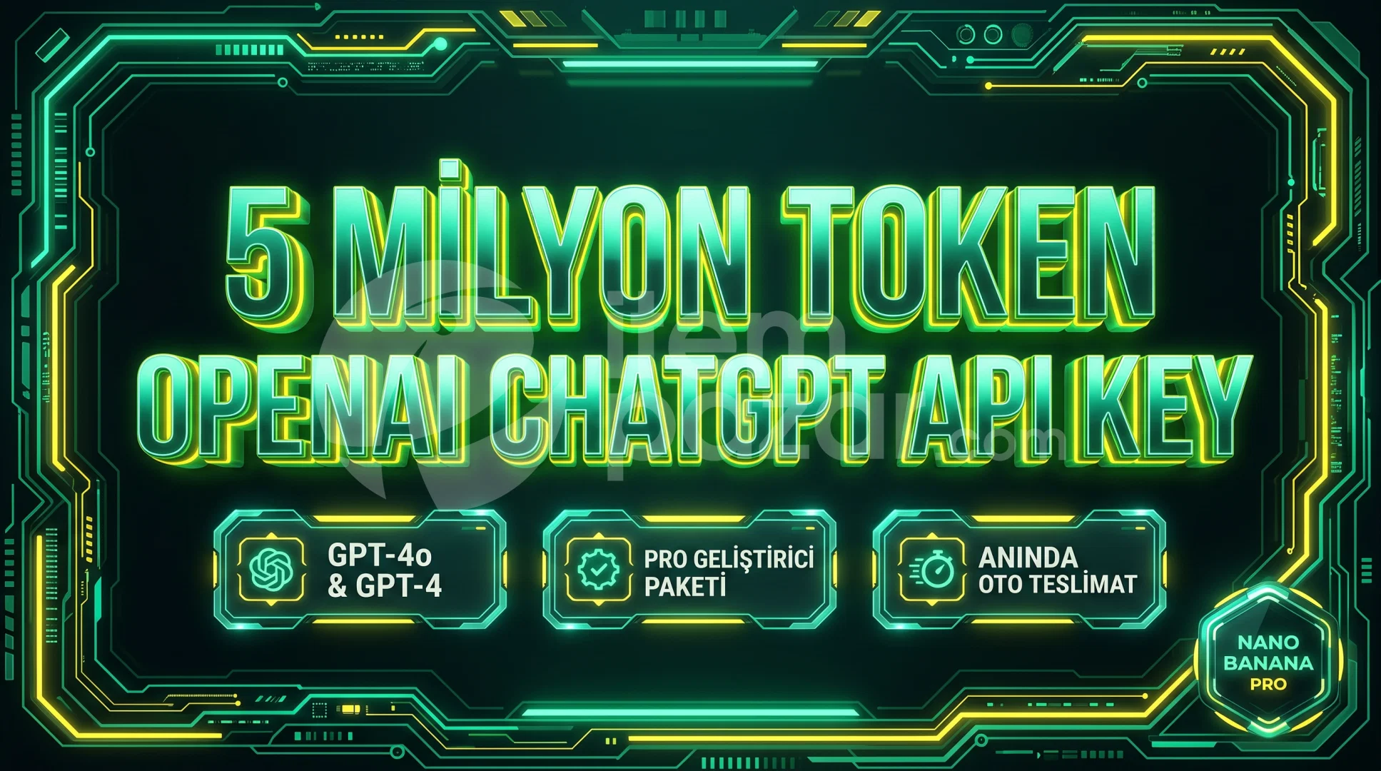 5 MİLYON TOKEN ⚡ OPENAI CHATGPT API KEY |