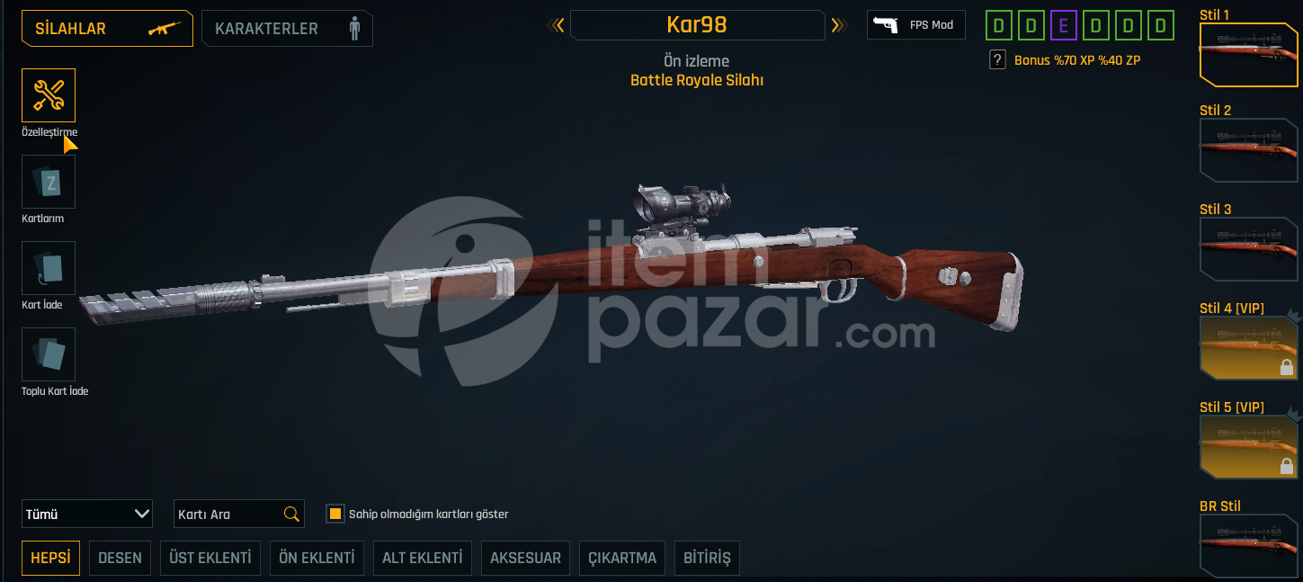 +5 SINIRSIZ KAR98 ZULA HESABI