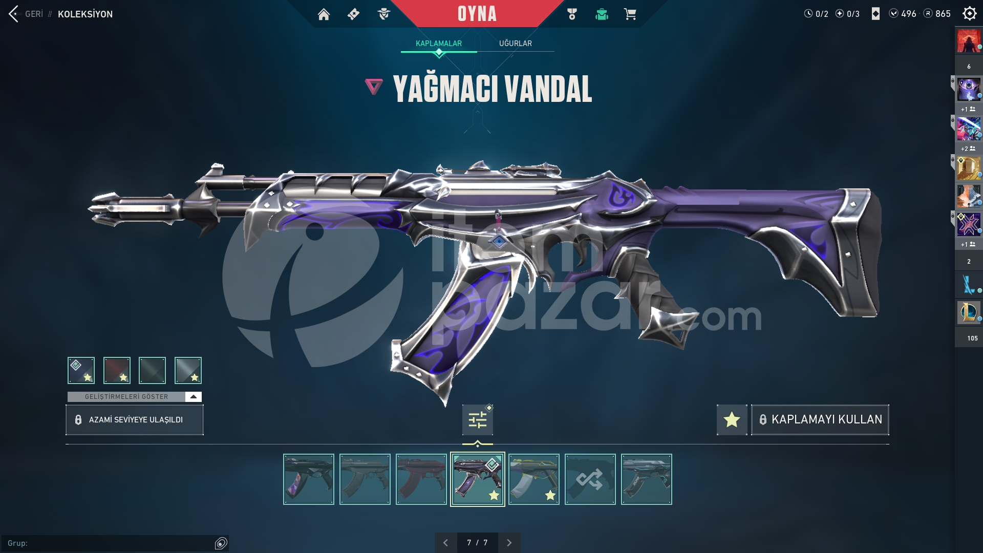 5 TANE VNDL SKİN YGMC VNDLASİL VNDL