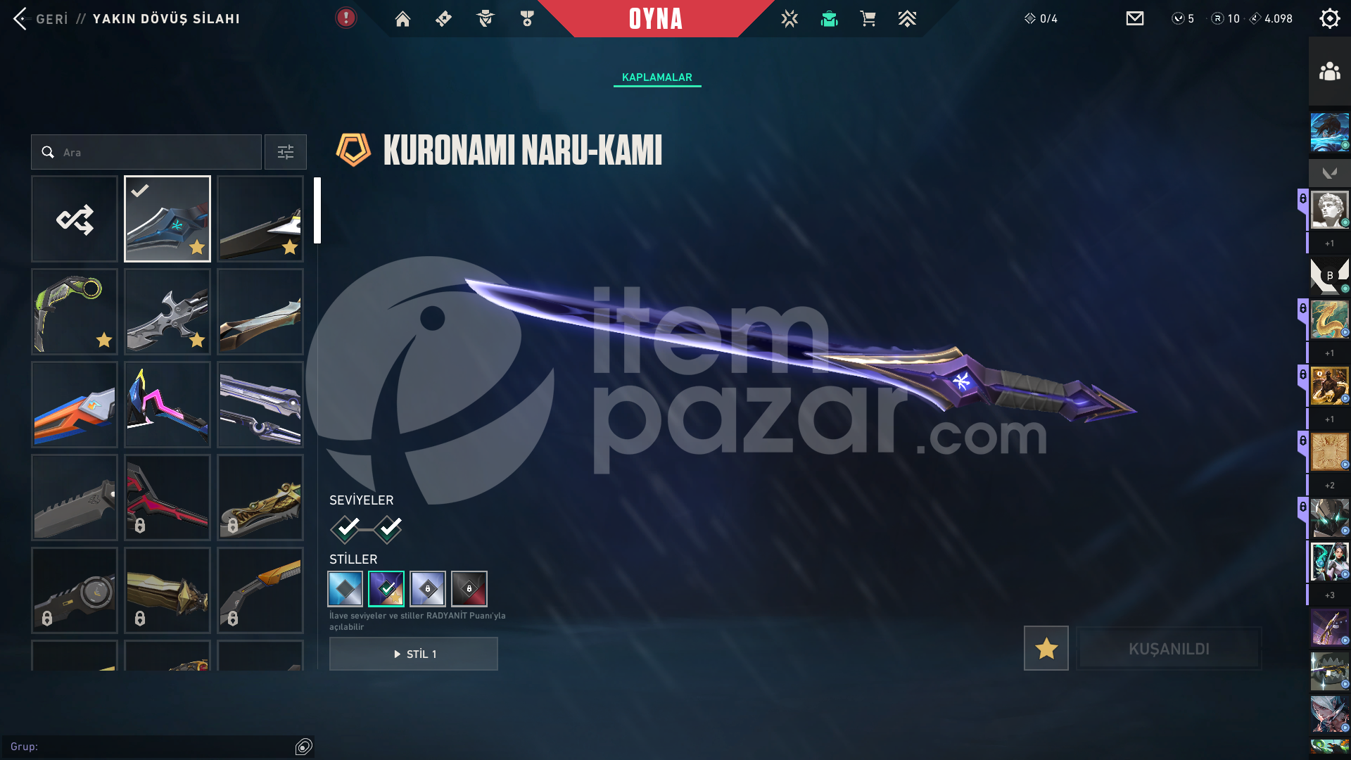 5 YILLIK BOL SKİNLİ TEMİZ HESAP