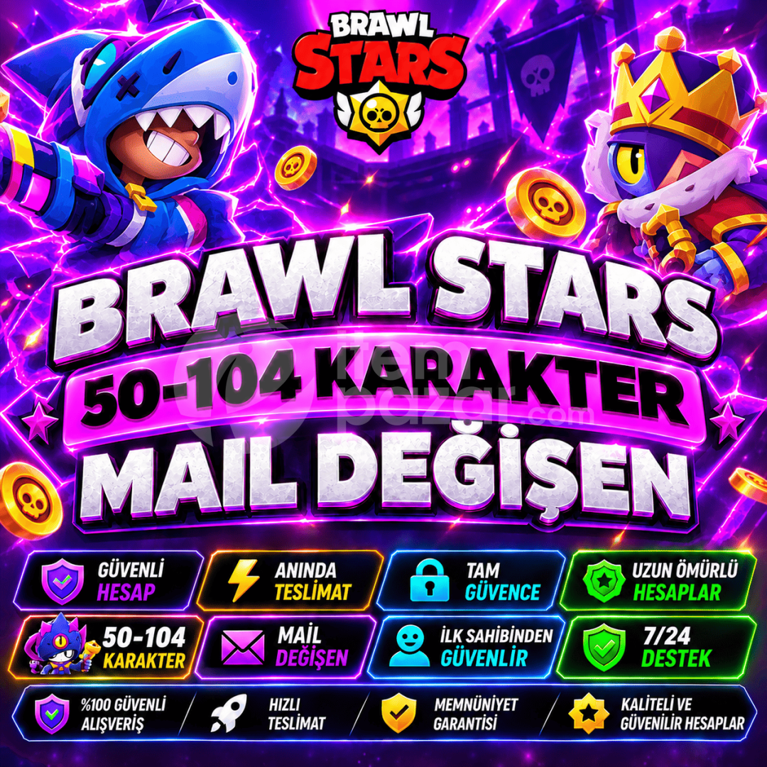 ⭐️50-104 Karakter Garanti Mail Değişen⭐️