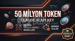 50 MİLYON TOKEN | Claude AI API Key | Ultra Dev