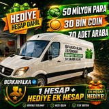 50 MN + 30K COİN 70 Araba cpm1 Hesap