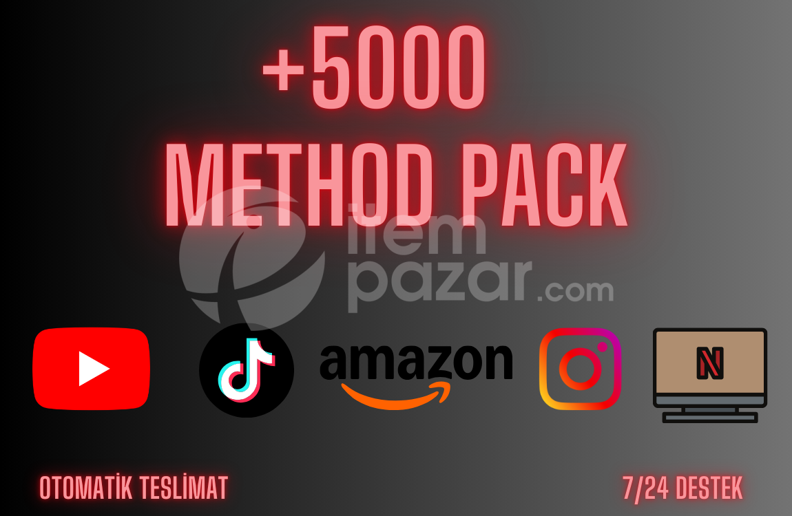 ✅+5000 METHOD PACK | TÜM SOSYAL MEDYA!