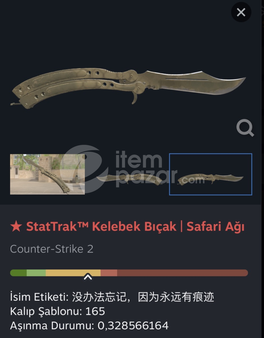  StatTrak Kelebek Bıçak Safari Ağı