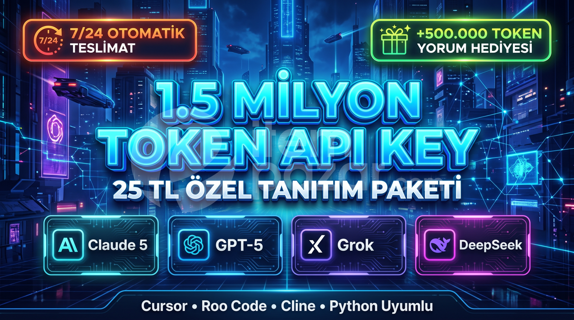 ⚡ 1.5M TOKEN API KEY (+500K YORUM HEDİYESİ) |
