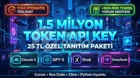 ⚡ 1.5M TOKEN API KEY (+500K YORUM HEDİYESİ) |