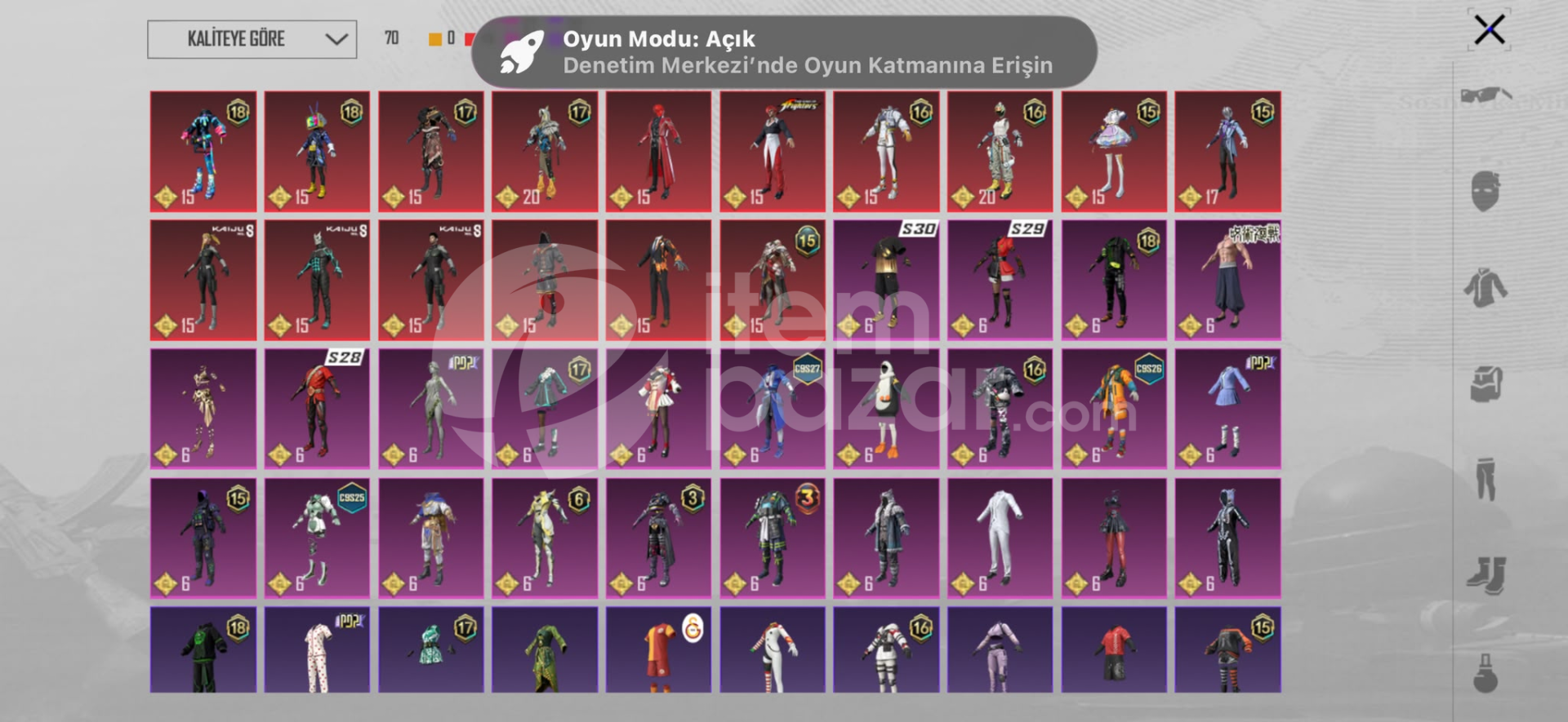 53 LV 60 SKİN PUBG HESAP