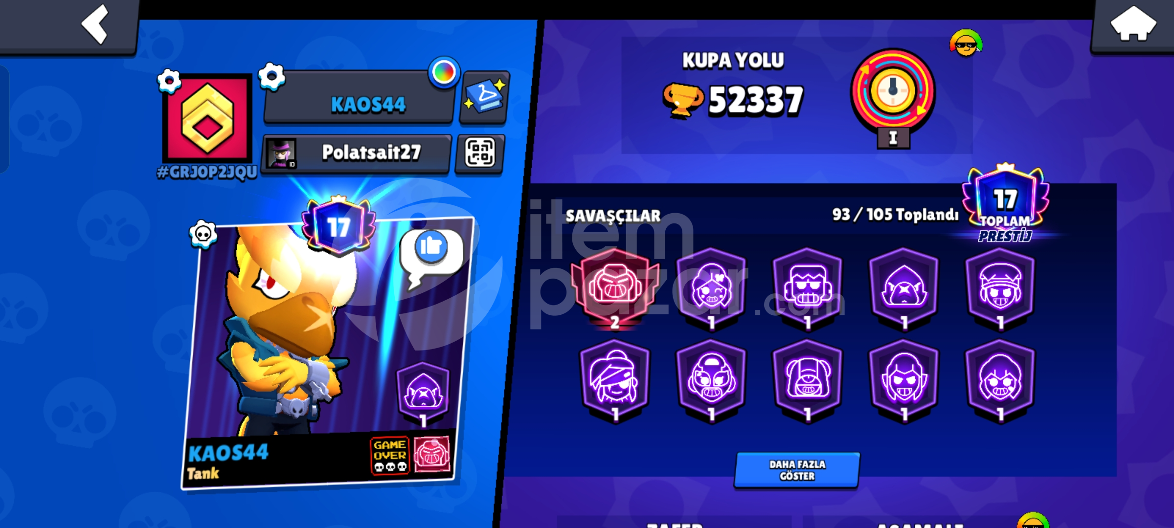 53k lık eski hesap