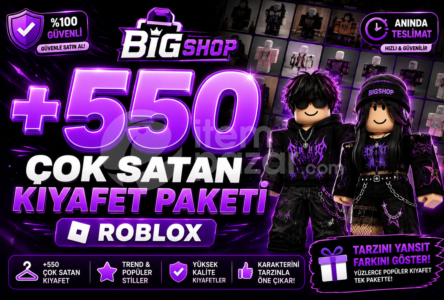 ⭐550+ Çok Satan Kıyafet Paketi Roblox⭐