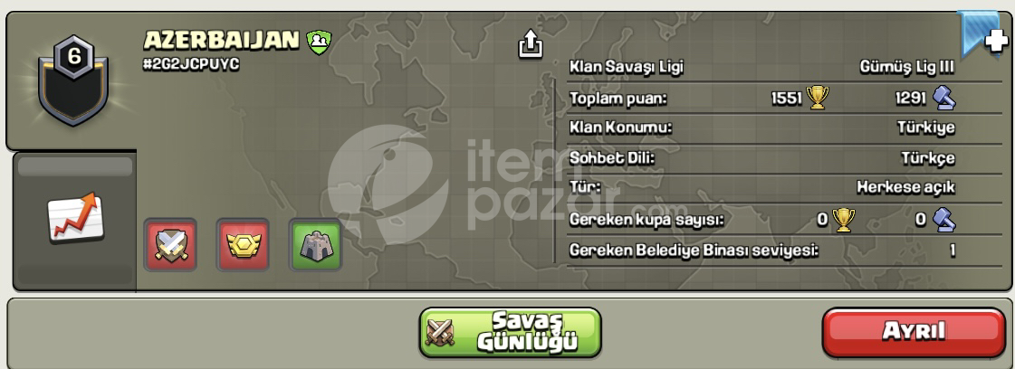 6 SEVİYE UYGUNA KLAN