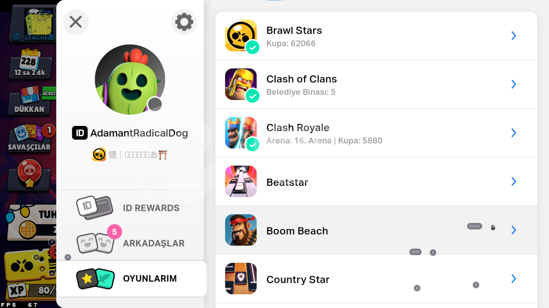 62K MAX+MAX+6K CR ⭐+270 SKİN⭐