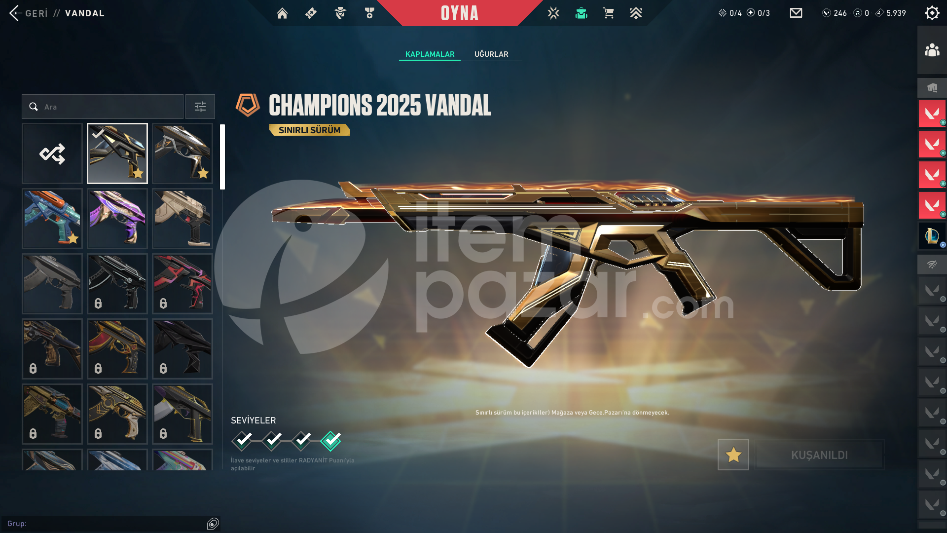 ⭐| 6.4K CHAMPIONS 2025 3 VANDAL ASİL KARAMBİT