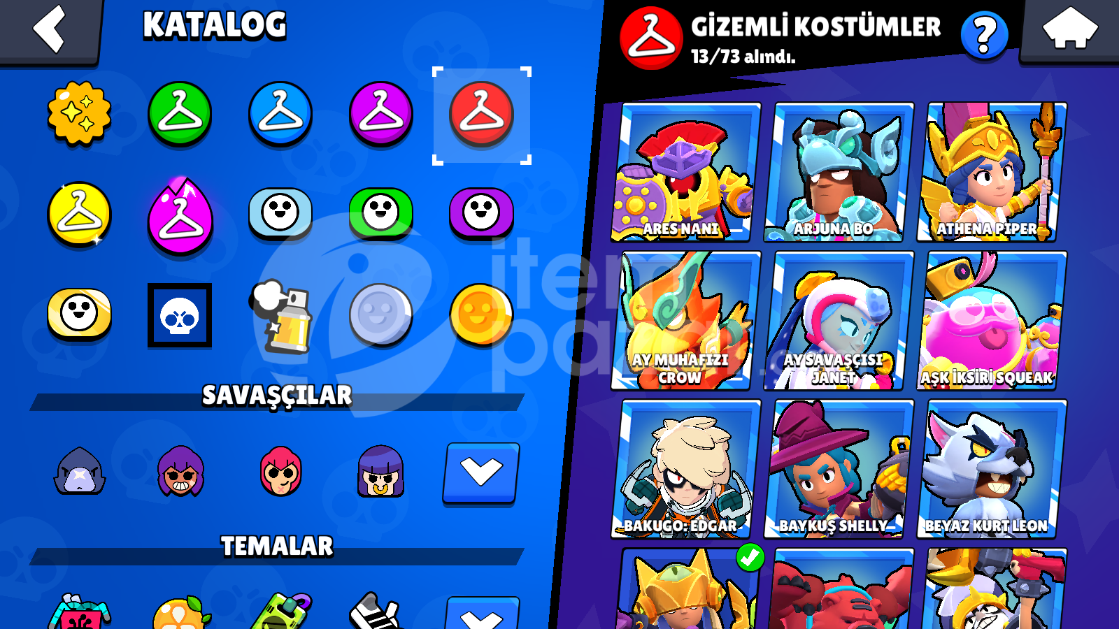65K KUPA 105 KARAKTER 327 KOSTÜM PREMİUM HESAP