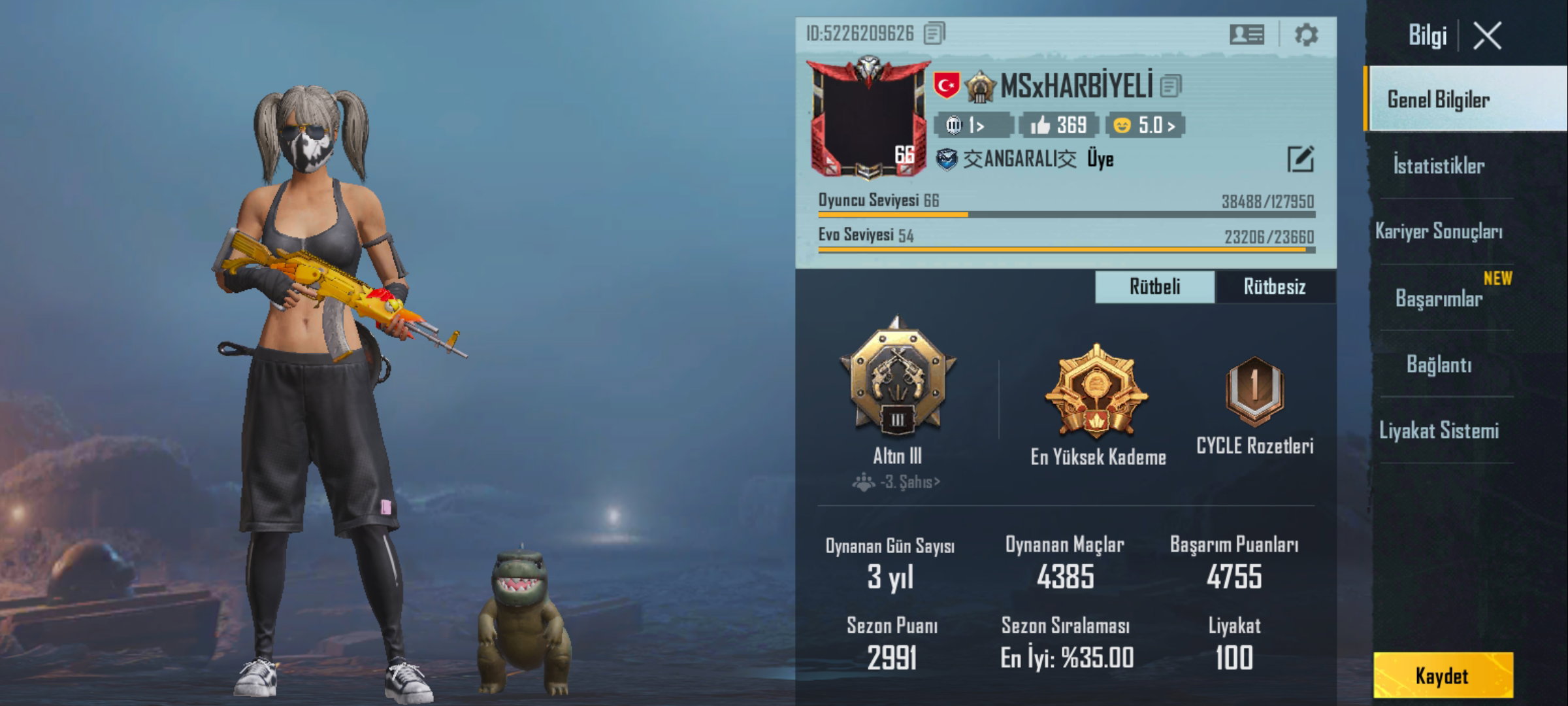 66 level fulll dolu hesab