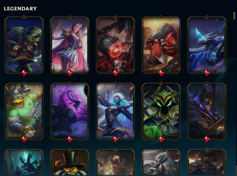 6K LOL + 2K TFT YATIRILMIS 267 SKIN HESAP