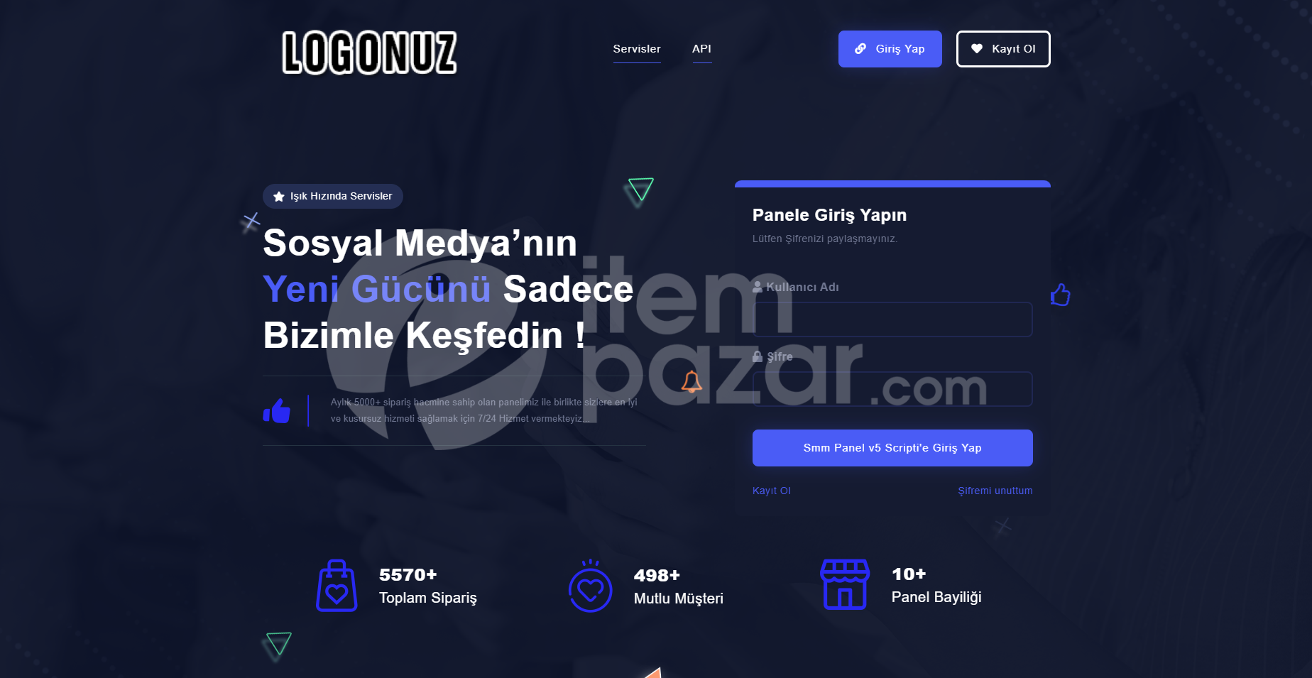 7 Temalı Sosyal Medya Smmpanel Sitesi