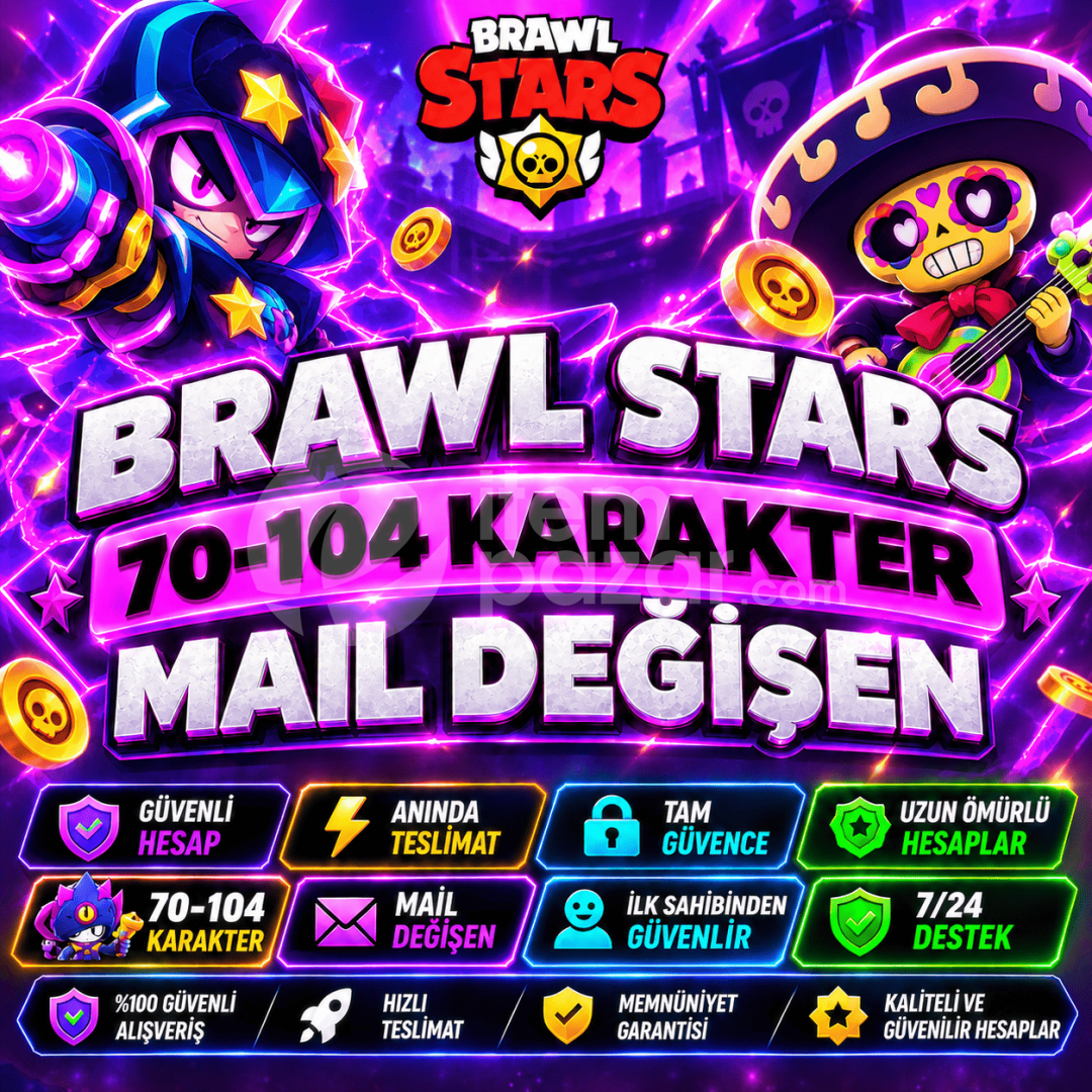 ⭐️70-104 Karakter Garanti Mail Değişen⭐️