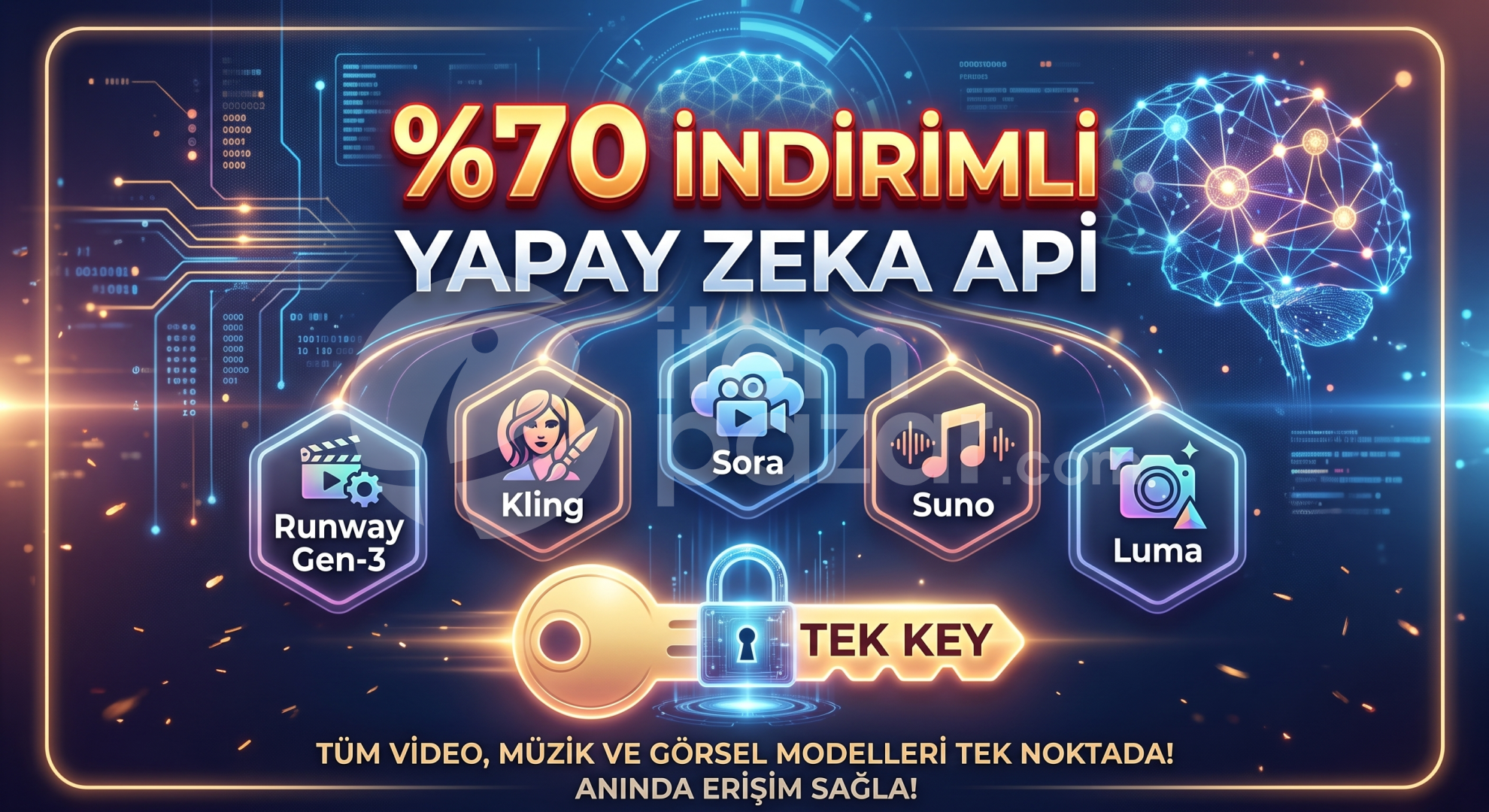 %70 İNDİRİMLİ YAPAY ZEKA APİ