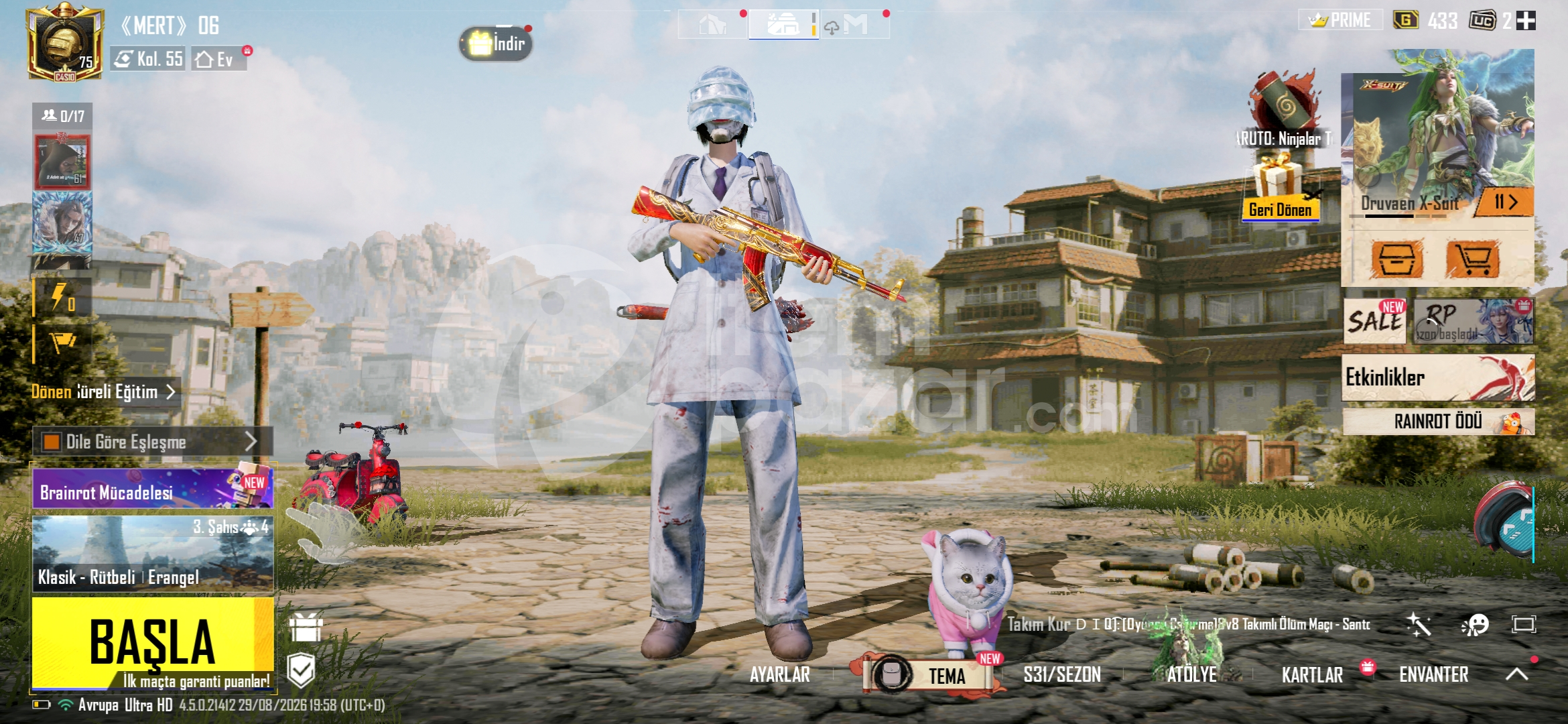 75 lvl pubg hesap