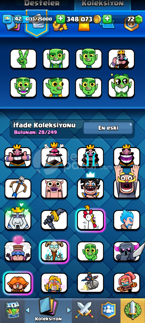 7k kupa efsane deste ve emot