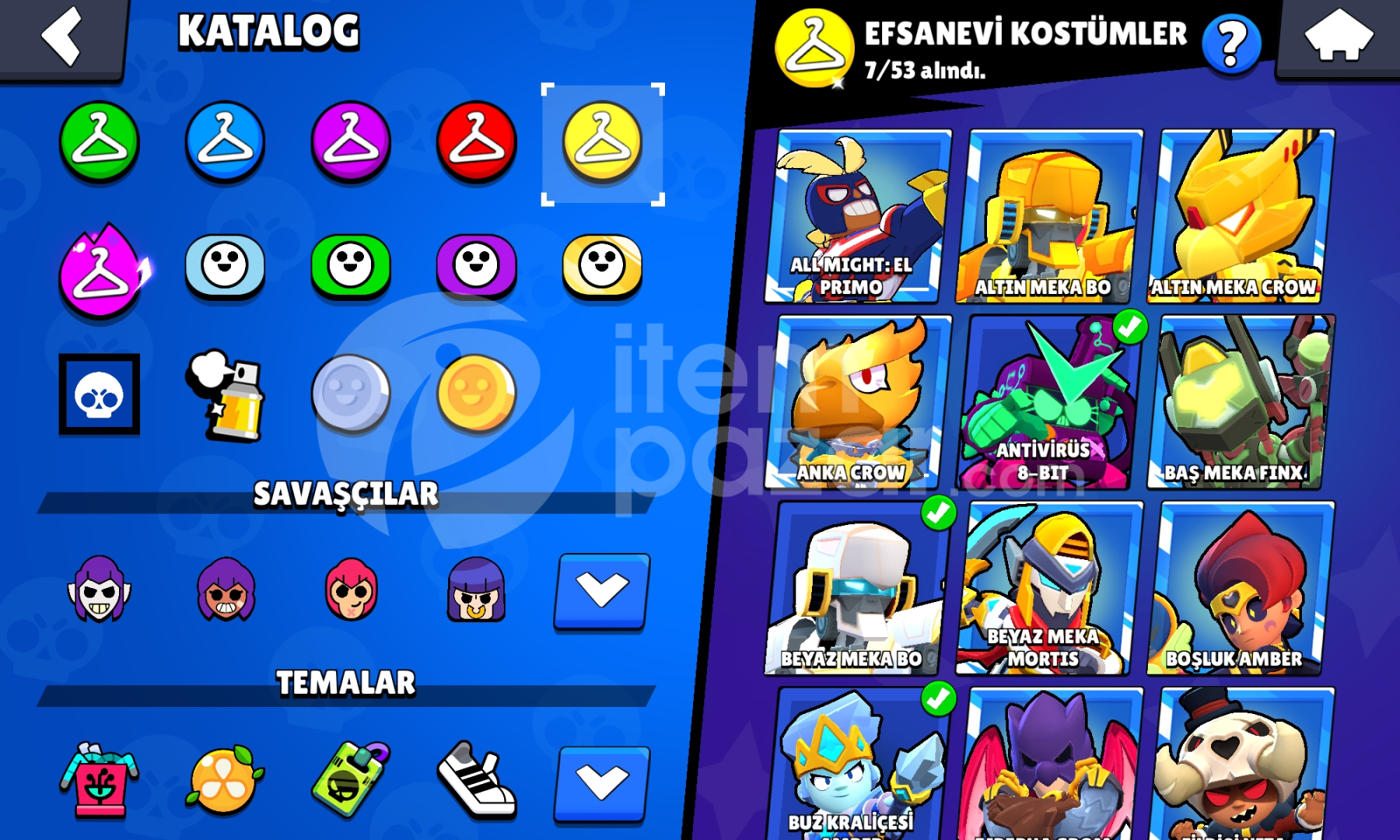 8 yıllık hesap full karakterli 