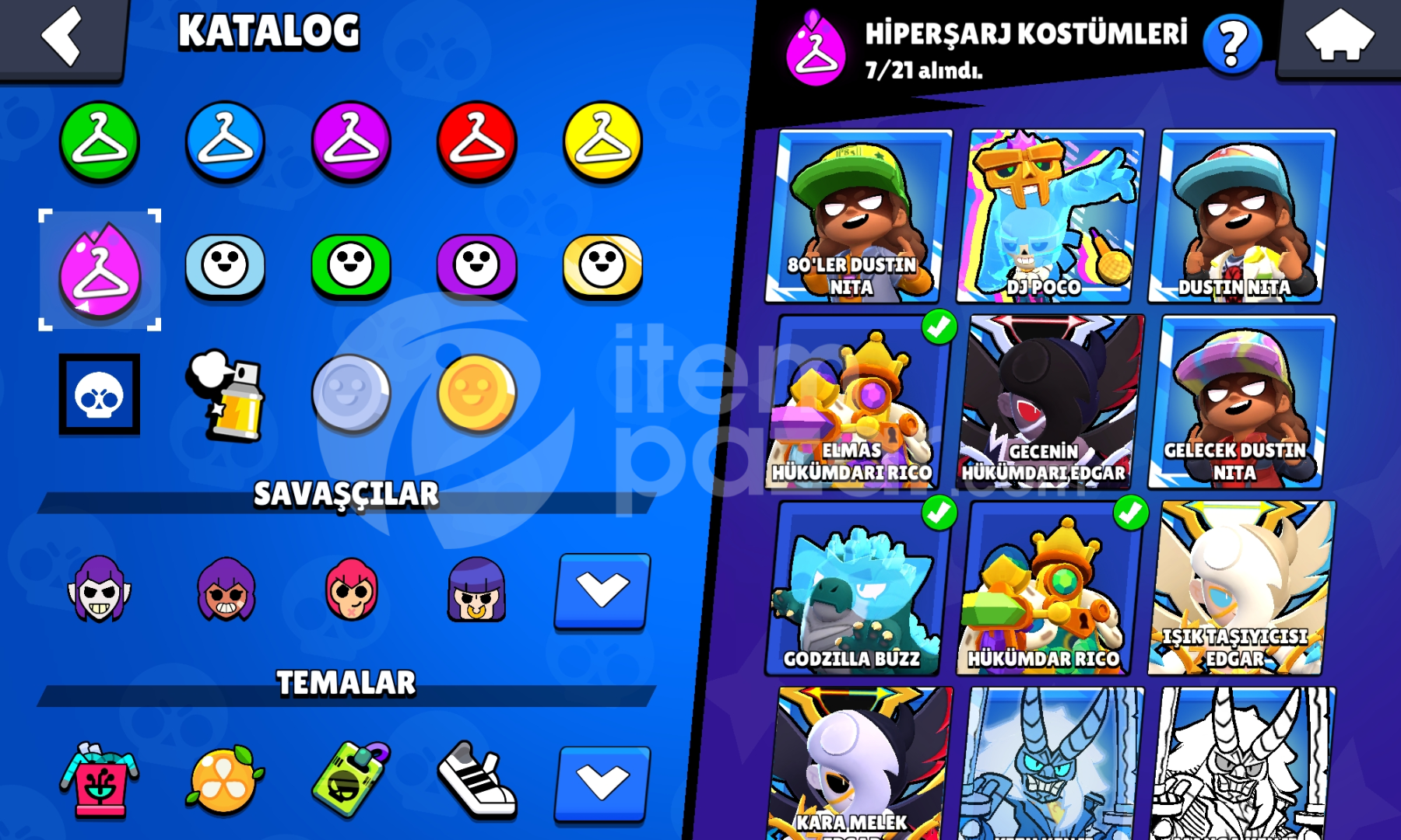 8 yıllık hesap full karakterli 