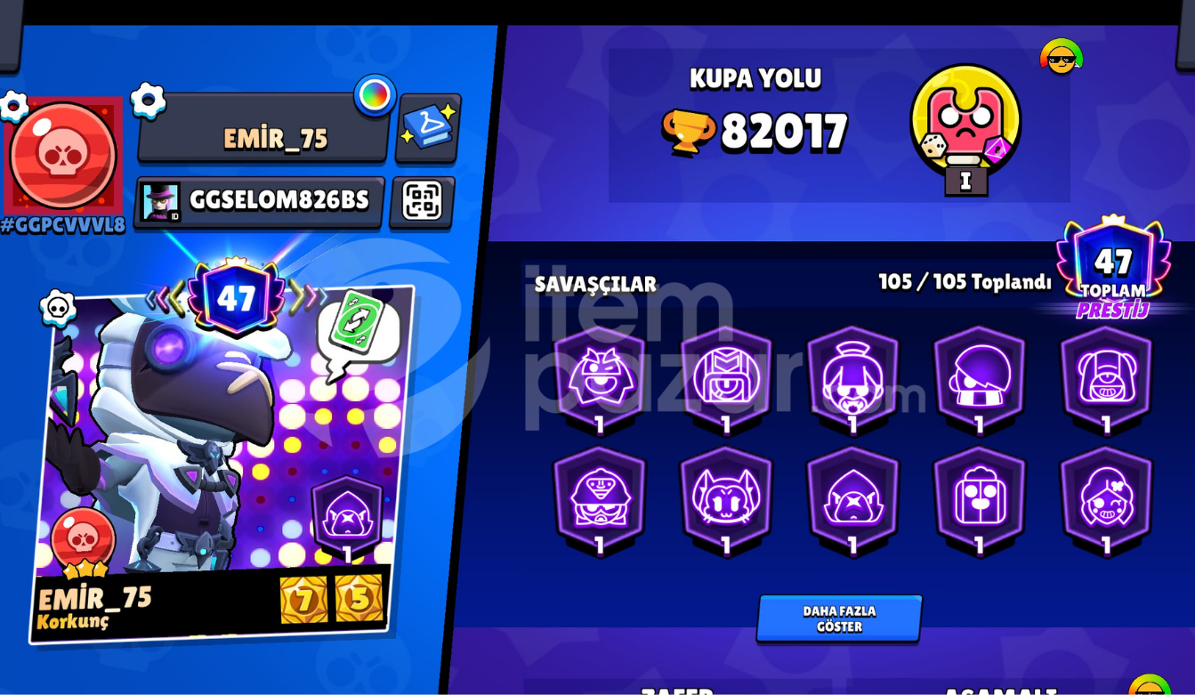 ⭐|82K KUPA|MARS 3|E-SPOR HESAP|FULL+FULL|