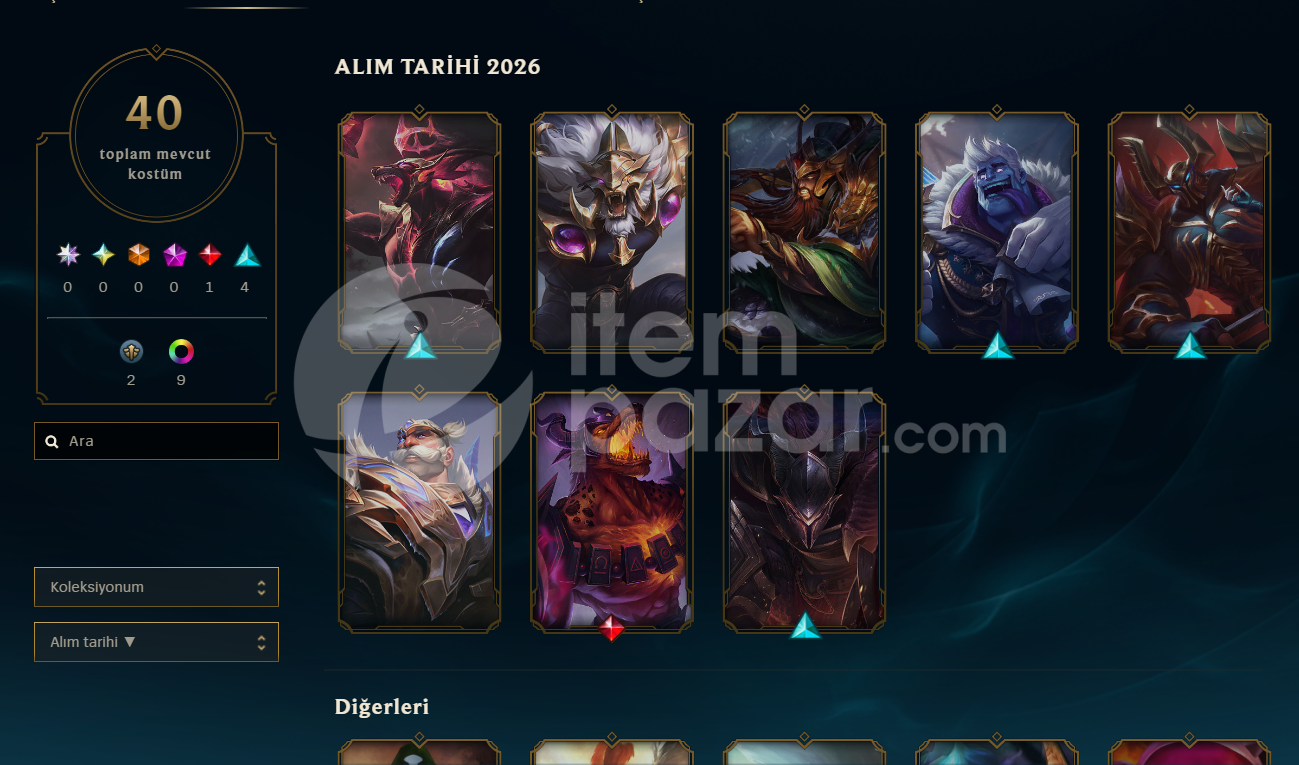 90 Level Zümrüt IV LoL Hesap 120+ Şampiyon