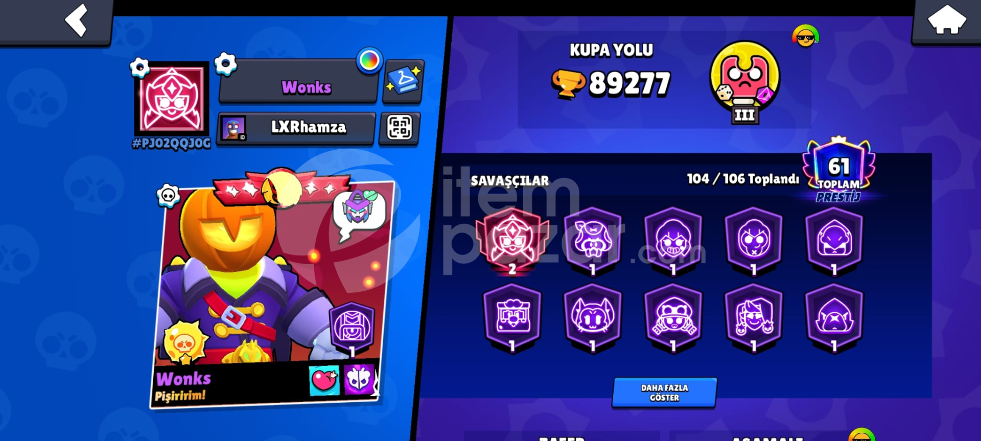 90k brawl stara hesabı dolular dolusu 