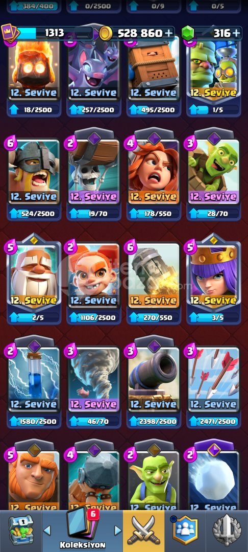 9K kupa temiz cr + coc hesap!!