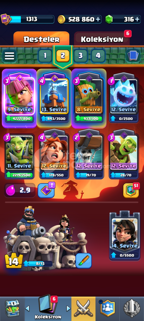 9K kupa temiz cr + coc hesap!!